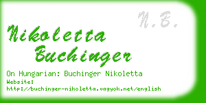 nikoletta buchinger business card
